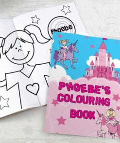 Personalised Princess & Unicorn Colouring Book