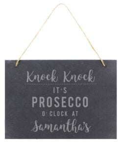 Personalised Prosecco O’Clock Large Hanging Slate Sign