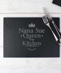 Personalised Queen of the Kitchen Slate Placemat