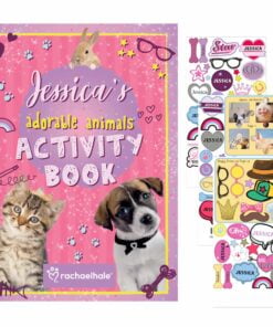 Personalised Rachael Hale Adorable Animals Activity Book With Stickers