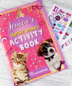 Personalised Rachael Hale Adorable Animals Activity Book With Stickers