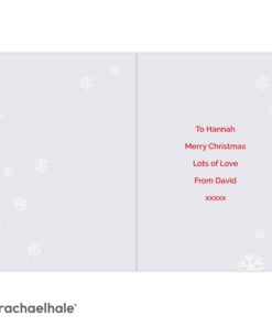 Personalised Rachael Hale Christmas Dachshund Through the Snow Card