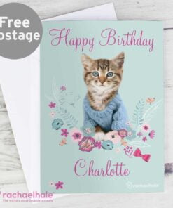 Personalised Rachael Hale Cute Kitten Card