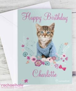 Personalised Rachael Hale Cute Kitten Card
