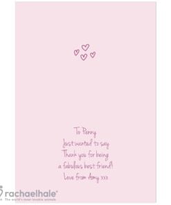 Personalised Rachael Hale ‘Great Friends’ Card