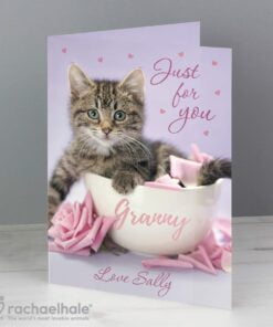 Personalised Rachael Hale ‘Just for You’ Kitten Card
