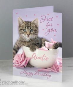 Personalised Rachael Hale ‘Just for You’ Kitten Card