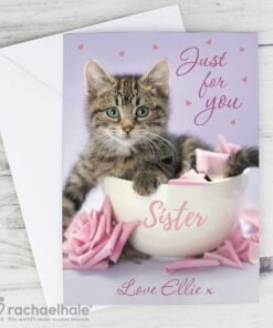 Personalised Rachael Hale ‘Just for You’ Kitten Card