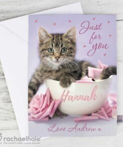 Personalised Rachael Hale ‘Just for You’ Kitten Card