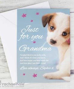 Personalised Rachael Hale ‘Just for You’ Puppy Card