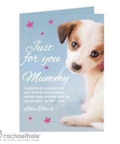 Personalised Rachael Hale ‘Just for You’ Puppy Card