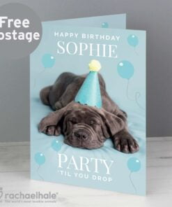 Personalised Rachael Hale ‘Party ‘Til You Drop’ Card