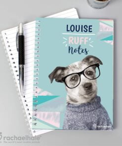 Personalised Rachael Hale ‘Ruff Notes’ Dog A5 Notebook