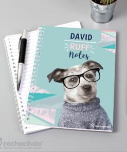 Personalised Rachael Hale ‘Ruff Notes’ Dog A5 Notebook