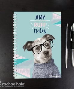 Personalised Rachael Hale ‘Ruff Notes’ Dog A5 Notebook
