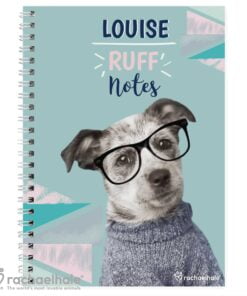 Personalised Rachael Hale ‘Ruff Notes’ Dog A5 Notebook