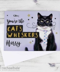 Personalised Rachael Hale You’re the Cats Whiskers Card
