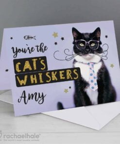 Personalised Rachael Hale You’re the Cats Whiskers Card