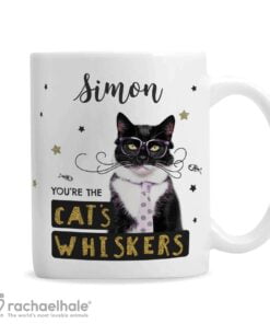 Personalised Rachael Hale ‘You’re the Cat’s Whiskers’ Mug