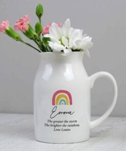 Personalised Rainbow Flower Jug