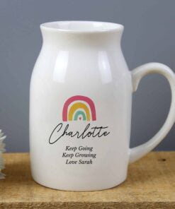 Personalised Rainbow Flower Jug