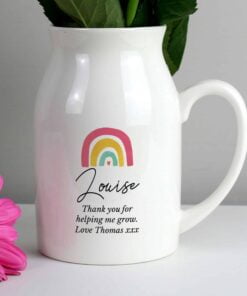 Personalised Rainbow Flower Jug