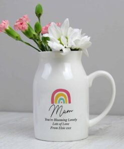 Personalised Rainbow Flower Jug