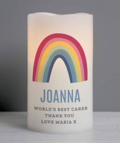 Personalised Rainbow LED Candle