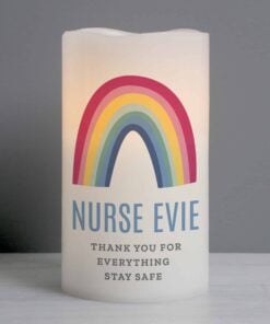 Personalised Rainbow LED Candle