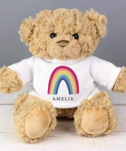 Personalised Rainbow Teddy Bear