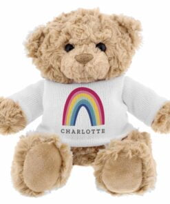 Personalised Rainbow Teddy Bear