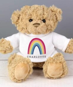 Personalised Rainbow Teddy Bear