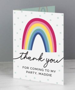Personalised Rainbow Thank You Card