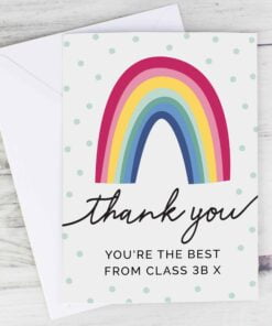 Personalised Rainbow Thank You Card