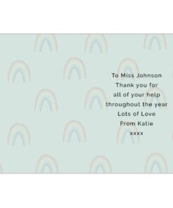 Personalised Rainbow Thank You Card