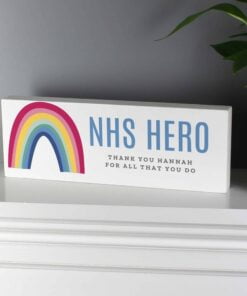 Personalised Rainbow Wooden Block Sign