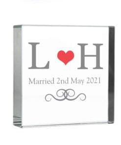 Personalised Red Monogram Large Crystal Token