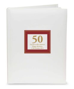 Personalised Red Square Traditional Album