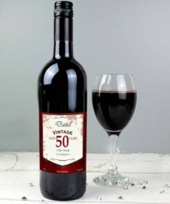 Personalised Red Wine Vintage Age Label Mulled Wine
