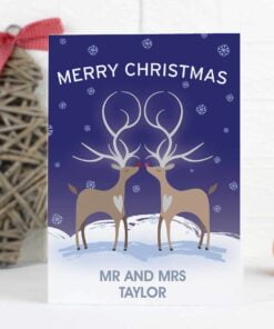 Personalised Reindeer Couple Card