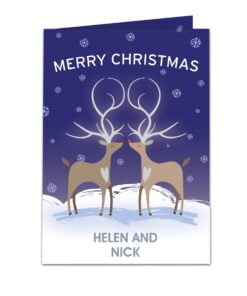 Personalised Reindeer Couple Card
