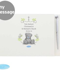 Personalised Religious Cross Hardback Guest Book & Pen