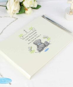 Personalised Religious Cross Hardback Guest Book & Pen