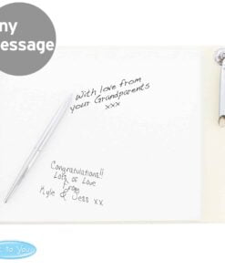 Personalised Religious Cross Hardback Guest Book & Pen