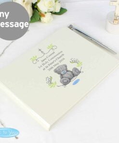 Personalised Religious Cross Hardback Guest Book & Pen