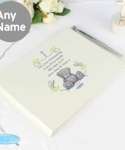 Personalised Religious Cross Hardback Guest Book & Pen