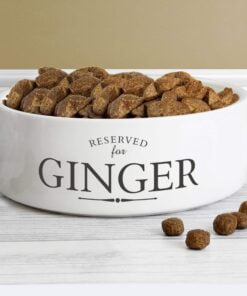 Personalised Reserved For 14cm Medium White Pet Bowl
