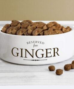 Personalised Reserved For 14cm Medium White Pet Bowl