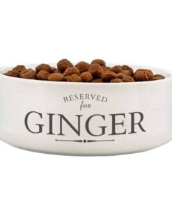 Personalised Reserved For 14cm Medium White Pet Bowl