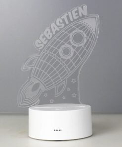 Personalised Rocket LED Colour Changing Wireframe Night Light